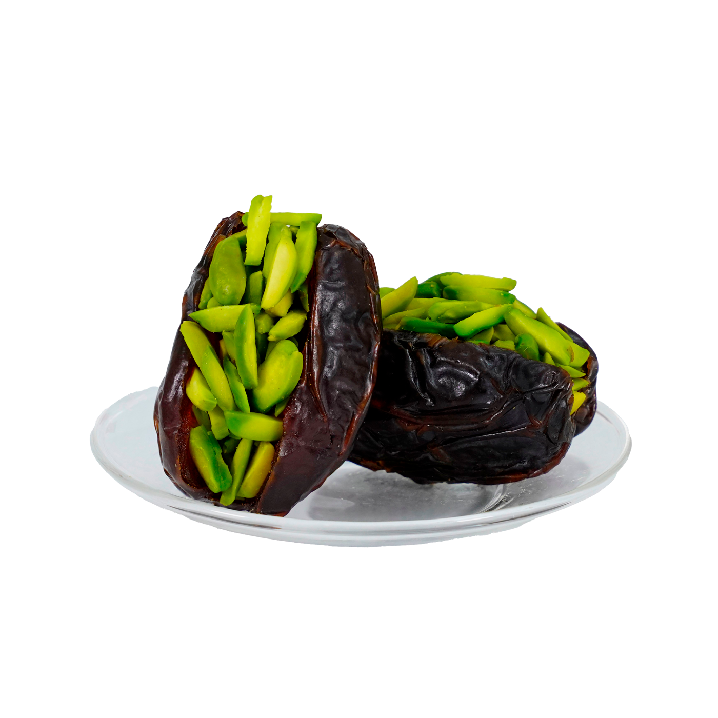 STUFFED DATES W/ PISTACHIO SLICE